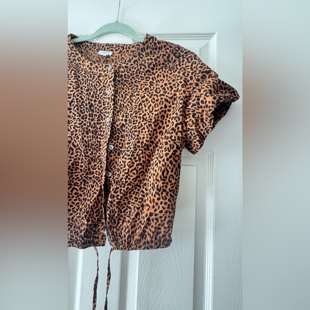 J. Crew Women's Animal Print Button-Up Top - Picture 7 of 7
